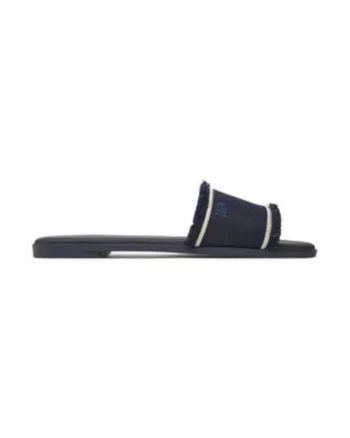 Slapi dama,  textil, negru