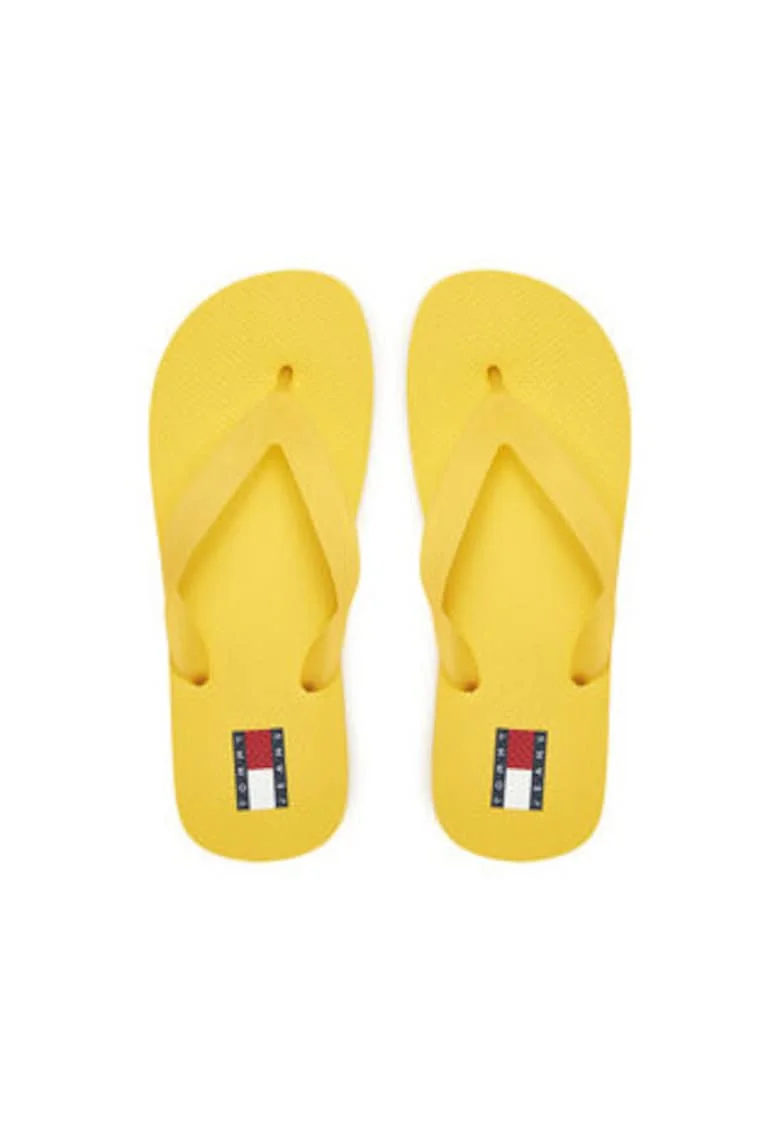 Slapi pentru femei,  galben, plastic