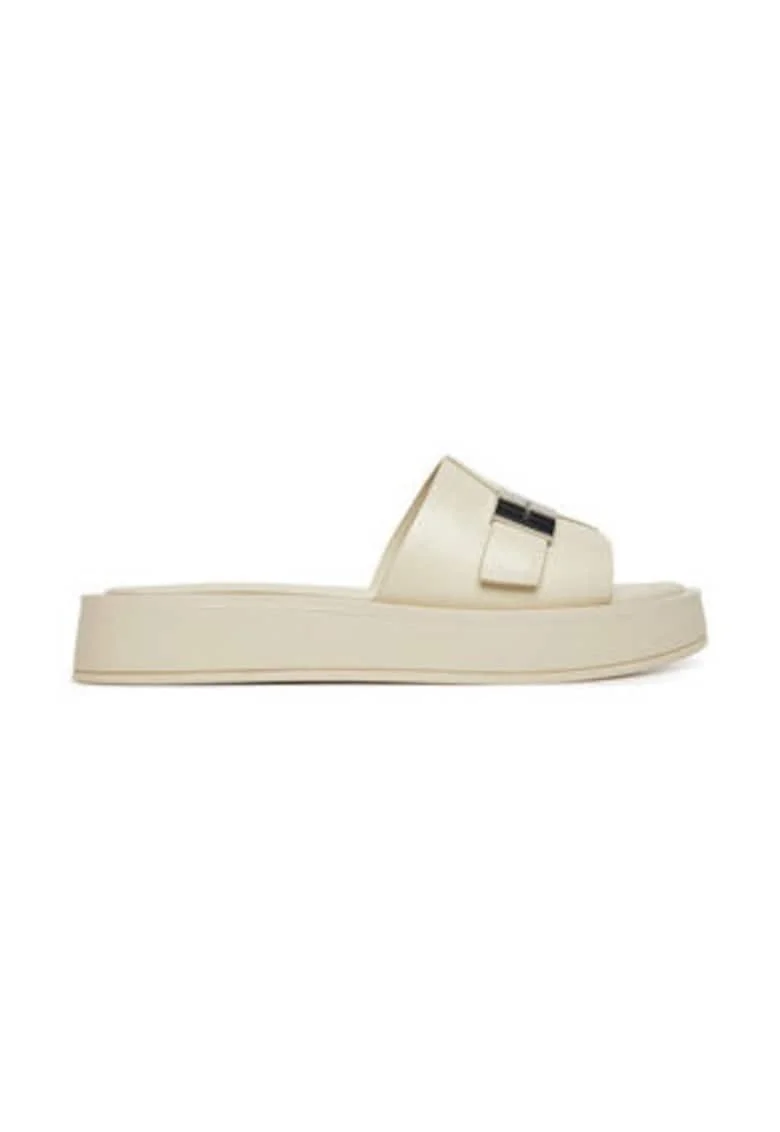 Slapi dama,  piele naturala, bej,