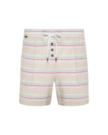 Pantaloni scurti relaxed fit din amestec de modal cu snur de ajustare, Bej/Roz/Albastru