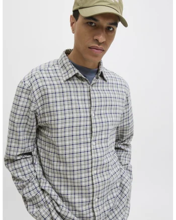 Camasa regular fit cu model in carouri, Gri/Albastru deschis/Bleumarin