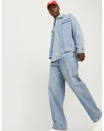 Blugi relaxed fit cu buzunare, Albastru deschis