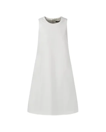 Rochie fara maneci cu buzunare laterale, Alb