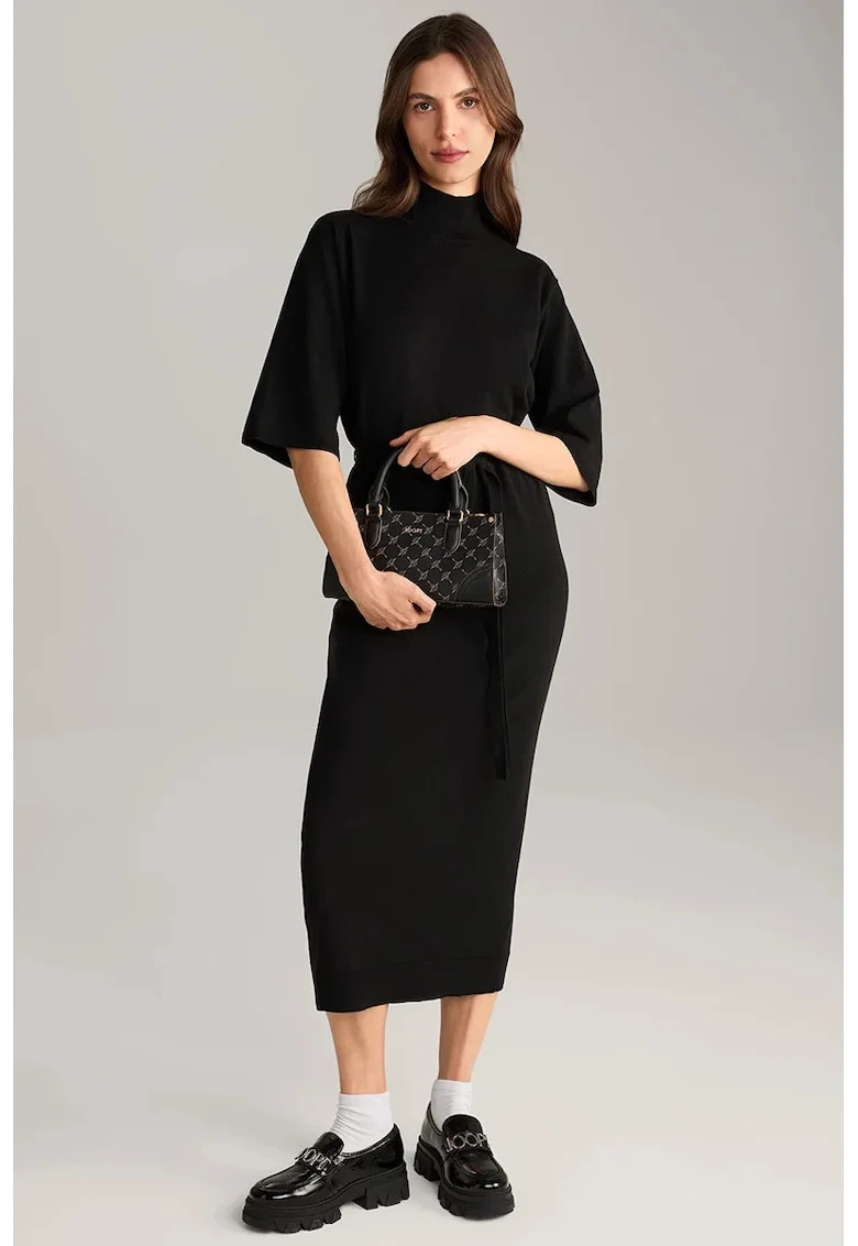 Rochie cu guler inalt, Negru