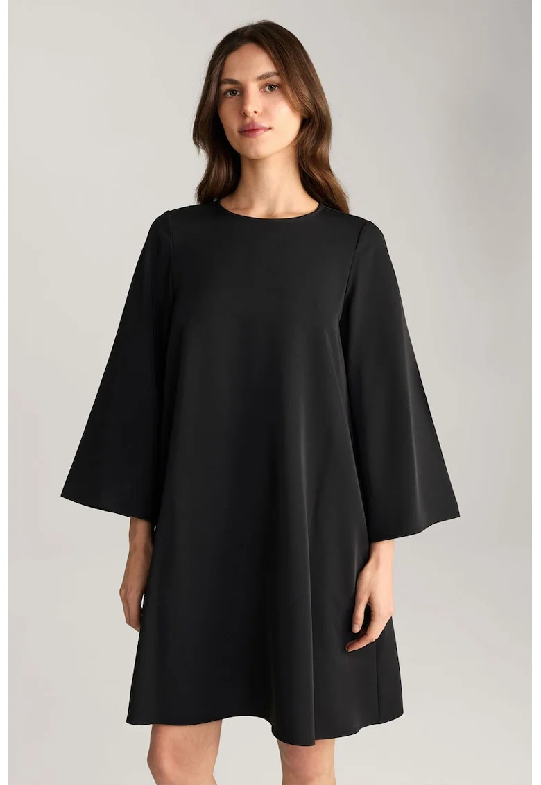 Rochie midi cu maneca lunga, Negru