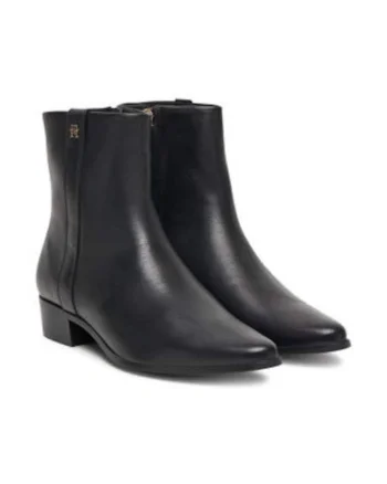 Botine piele naturala  dama, Negru