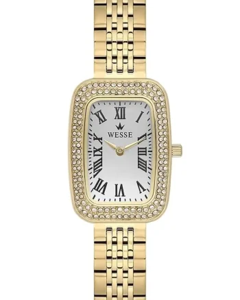Ceas de dama  WWL113802, carcasa de 33 mm, curea din otel, 3 ATM, auriu, Gold