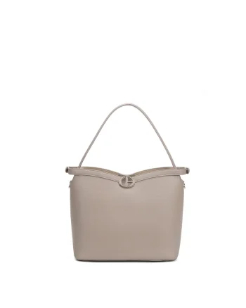 Geanta tote din piele ecologica Seraphina, Maro taupe