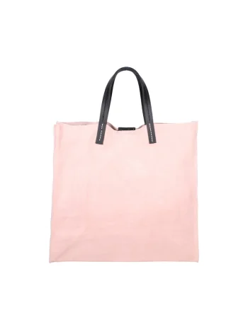 Geanta tote din piele intoarsa cu etui detasabil Novara Lux, Roz prafuit
