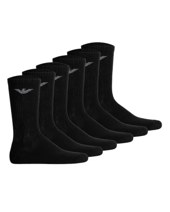 . Set de sosete lungi Sporty - 6 perechi, Negru