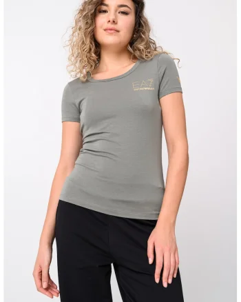 Tricou slim-fit din amestec de modal, Verde/Verde sparanghel