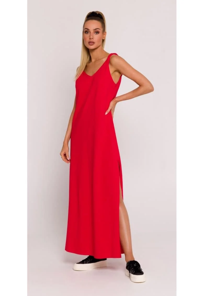 Rochie maxi cu decolteu adanc la spate,