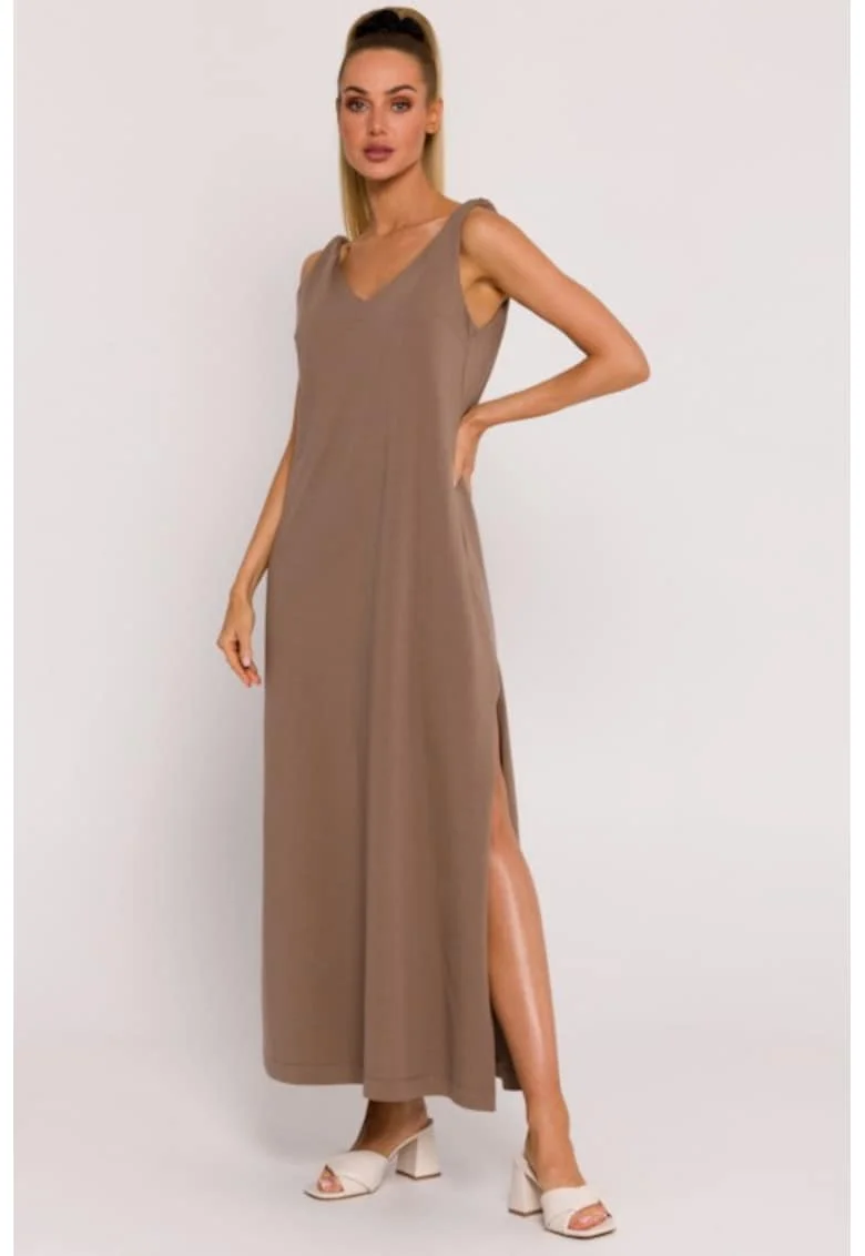 Rochie maxi cu decolteu adanc la spate,