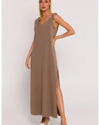 Rochie maxi cu decolteu adanc la spate,