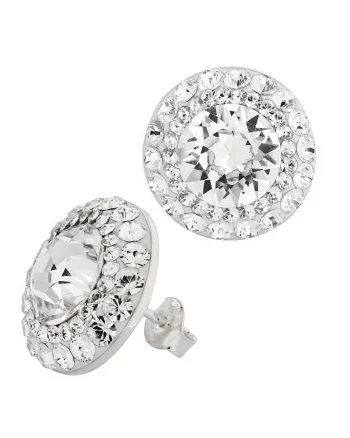 Cercei cu cristale Swarovski® Chaton England Queen 10mm surub