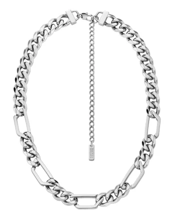 Colier unisex din otel inoxidabil, Argintiu