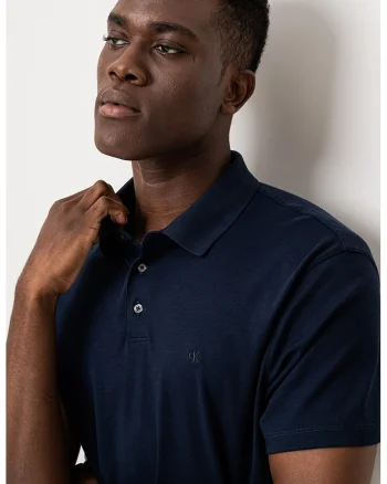 Tricou polo din bumbac cu monograma brodata discreta