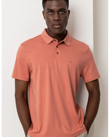 Tricou polo din bumbac cu monograma brodata discreta