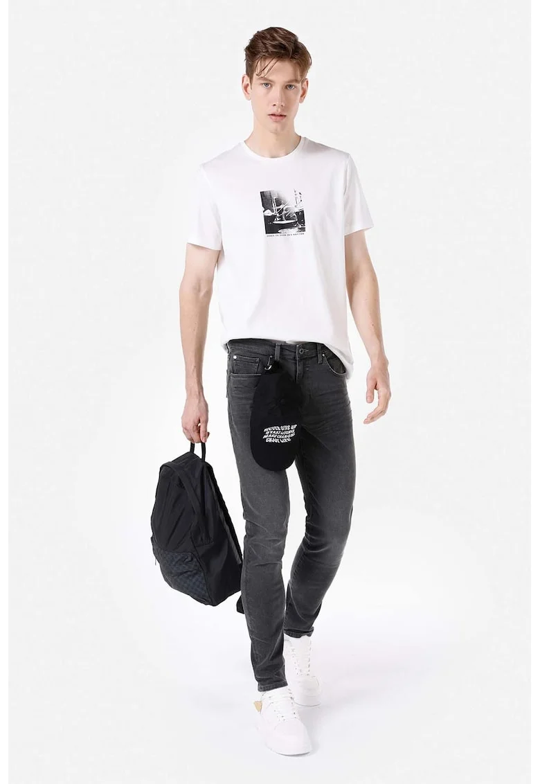Blugi slim fit, Gri antracit