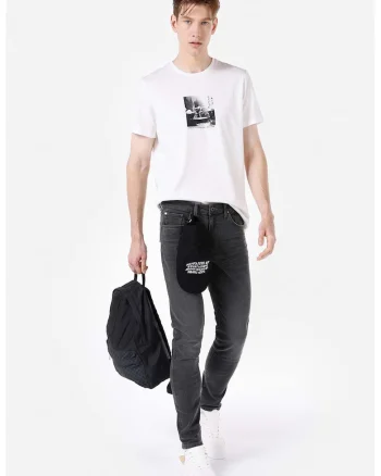 Blugi slim fit, Gri antracit