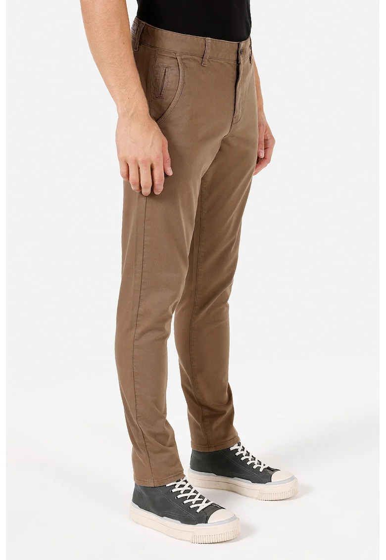 Pantaloni chino slim fit, Maro camel