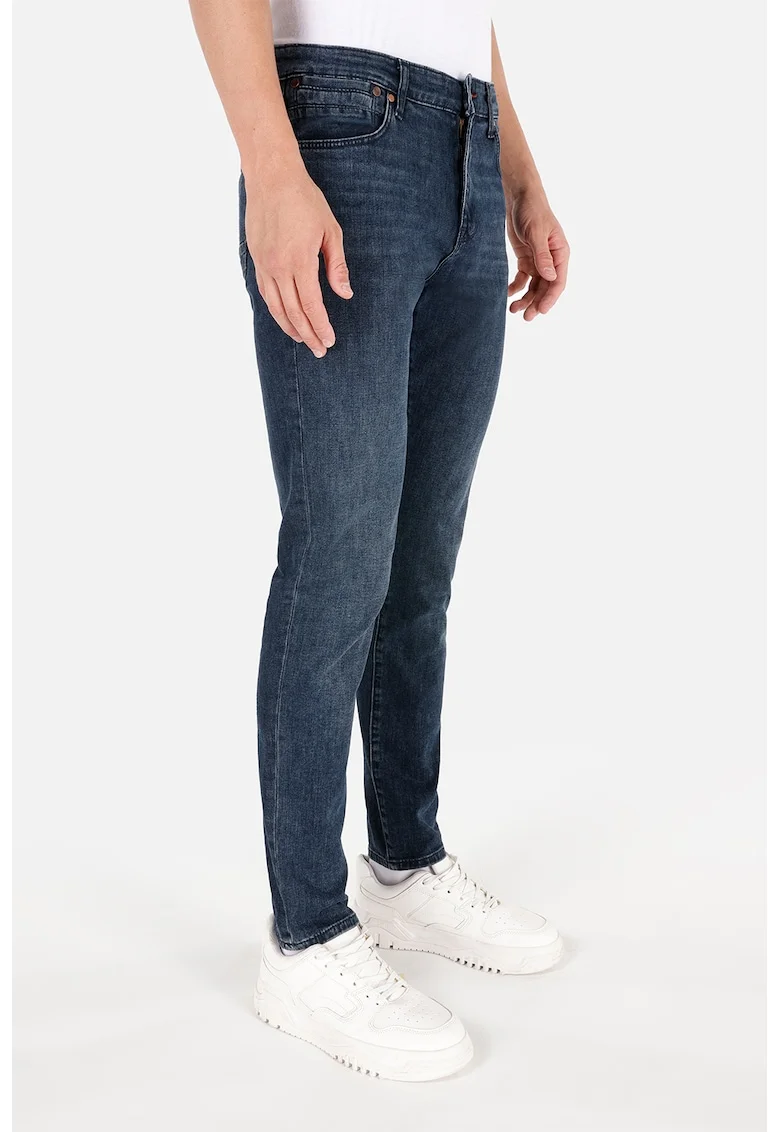 Blugi slim fit cu 5 buzunare, Albastru prafuit