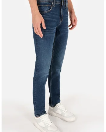 Blugi regular fit cu talie medie, Albastru