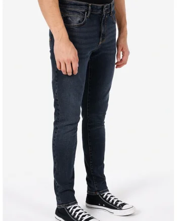 Blugi slim fit cu talie joasa Danny, Albastru