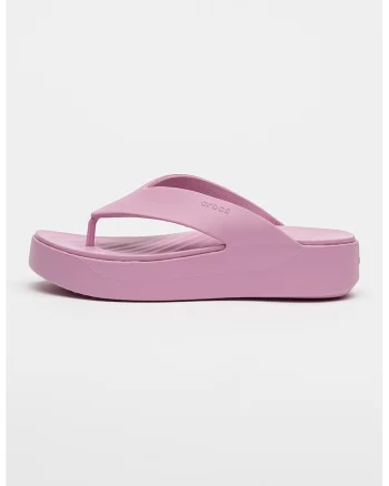 Papuci flip-flop flatform cu logo Getaway, Roz orhidee