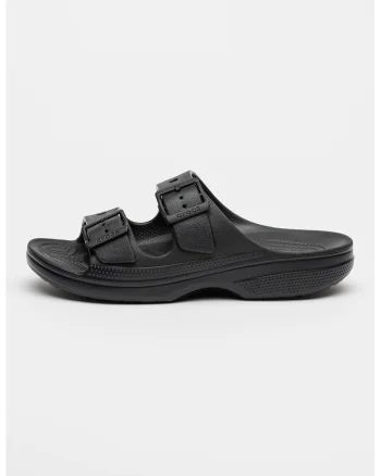 Papuci demi-wedge Saturday, Negru