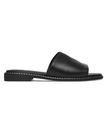Papuci  dama, piele naturala, Negru