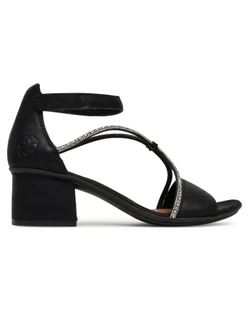 Sandale dama  elegante, cu toc mediu, Negru
