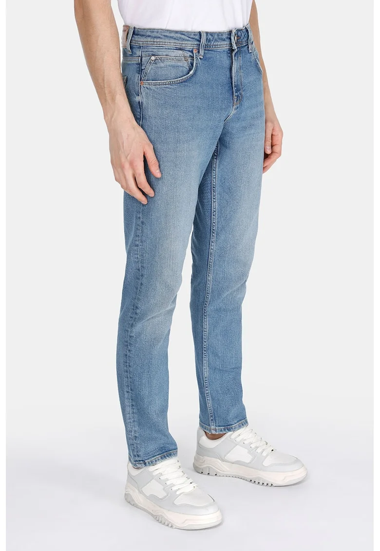 Blugi lungi slim fit, Albastru pastel/Albastru deschis