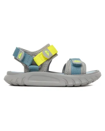 Sandale  gri, textil, sistem inchidere Velcro, Gri