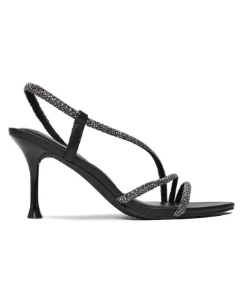 Sandale dama  negru, toc stiletto, Negru