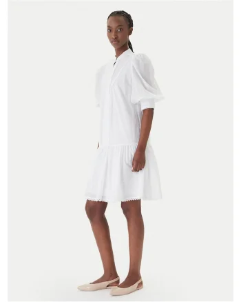 Rochie de zi  bumbac, alb