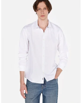 Camasa Oxford regular fit, Alb optic