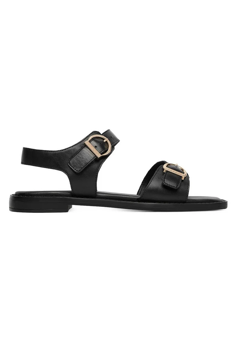 Sandale dama  piele naturala, negru, Negru