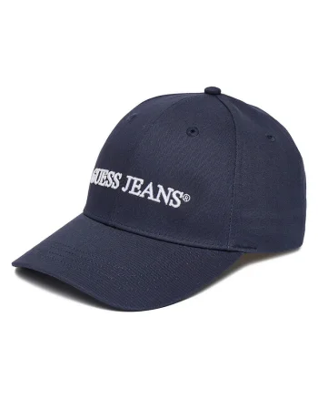 Sapca cu viziera din textil, unisex, cu logo brodat, bleumarin