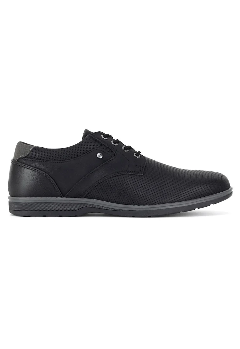 Pantofi barbatesti,  LINOS2-101, negru, textil,