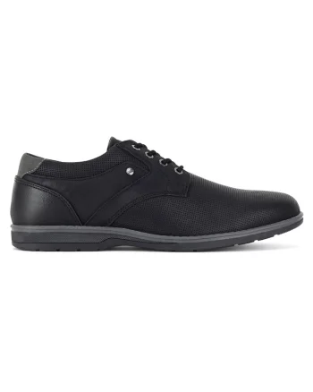 Pantofi barbatesti,  LINOS2-101, negru, textil,