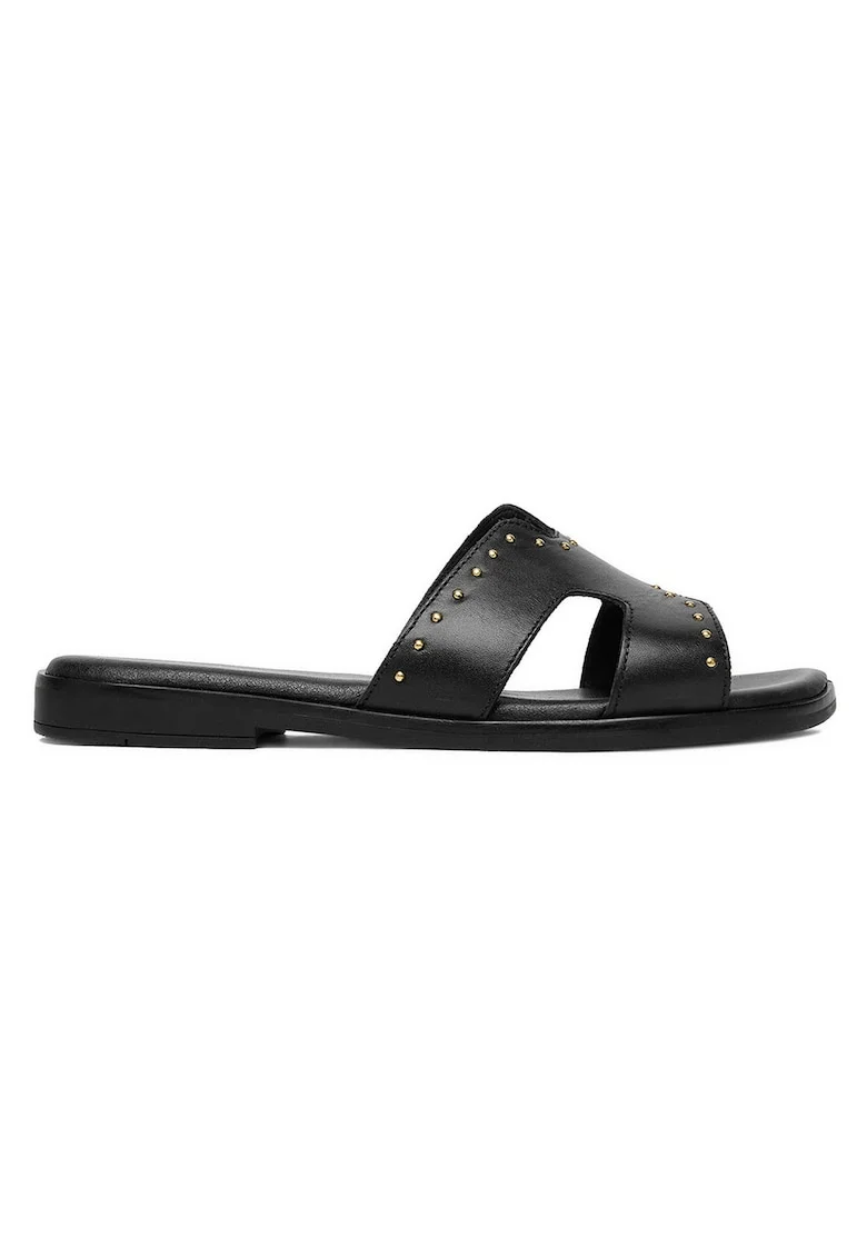 Papuci dama  piele naturala, Negru