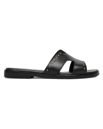 Papuci dama  piele naturala, Negru