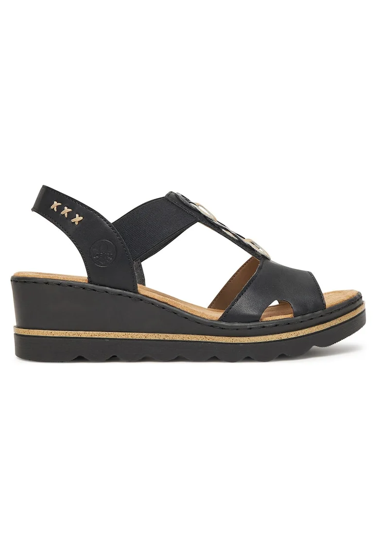 Sandale dama  negru, textil