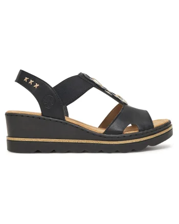 Sandale dama  negru, textil