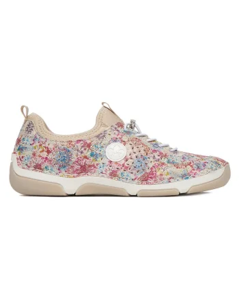Pantofi dama  multicolor, piele ecologica, interior din piele naturala, varf rotund,