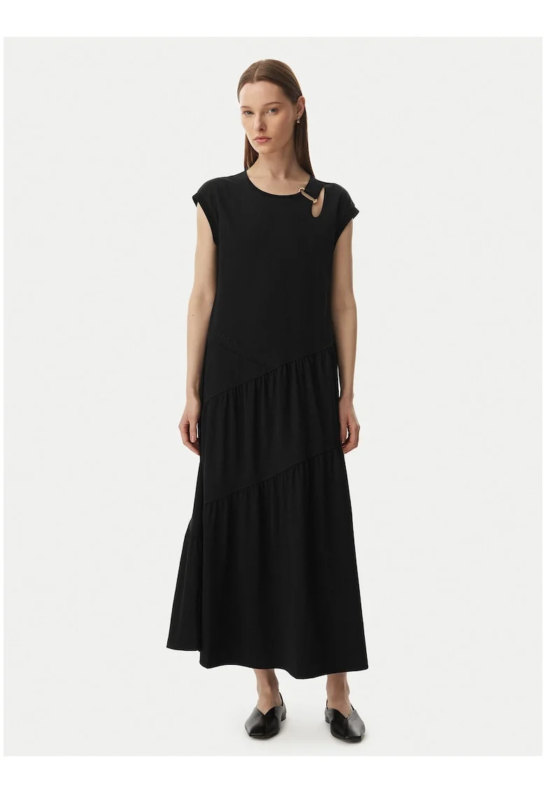 Rochie maxi cu maneci scurte
