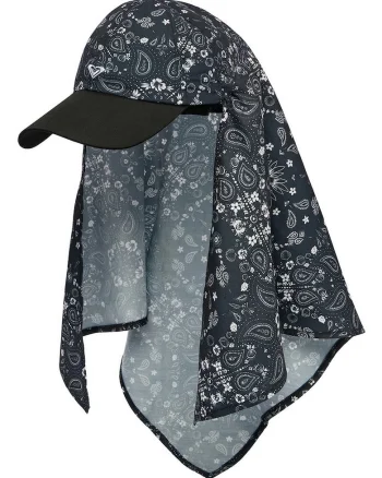 Sapca dama  negru floral sintetic 58cm