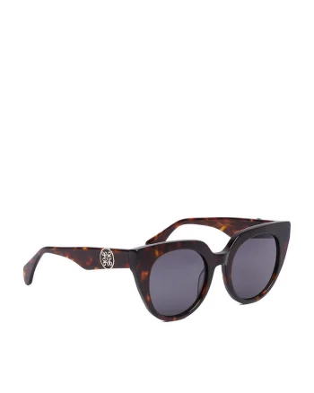 Ochelari de soare din material sintetic cu rame in forma de fluture, lentile UV400, Maro, Marime unica