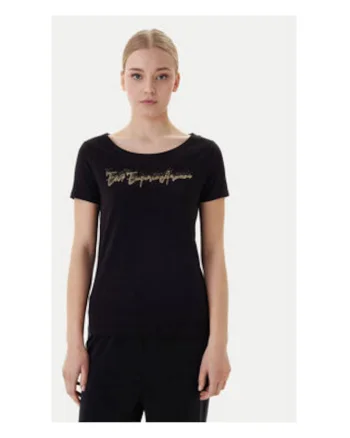 Tricou dama,  negru, bumbac, imprimeu grafic,